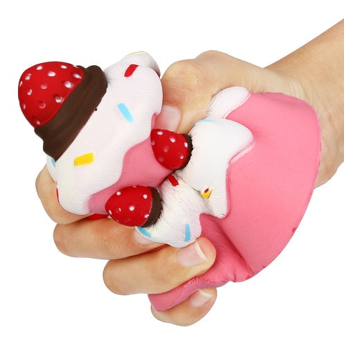 Sweet Mochi  Jumbo Strawberry Cake Scented Super Slow Rising Toy Kids Cute Squeeze Toy Gags Practical Jokes